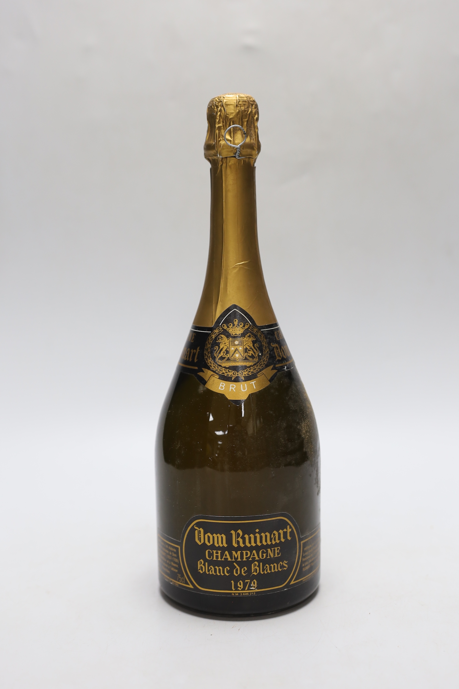 A bottle of 1979 Dom Ruinart blanc de blancs